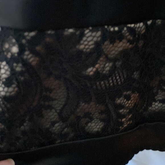 LBD with lace bodice and pleated satin skirt.  Size M - Picture 6 of 6